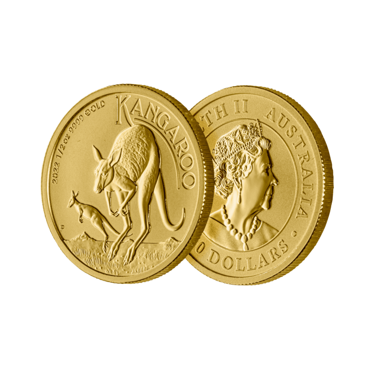 1/2 oz Kangaroo Gouden Munt 2022 perspectief 2