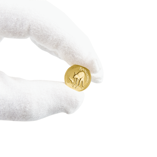 Thumbnail 1/10 oz Kangaroo Gouden Munt 2022 perspectief 4