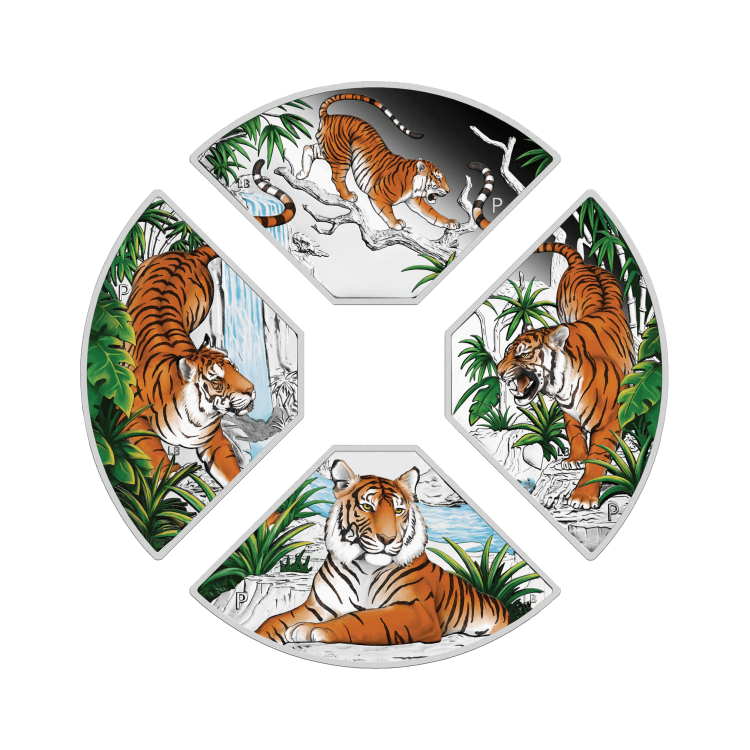 4-Piece Set Year of the Tiger Quadrant 2022 angle 1