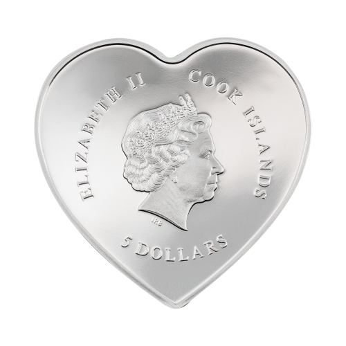 Thumbnail Zilveren munt harten briljante liefde 2022 Proof achterkant