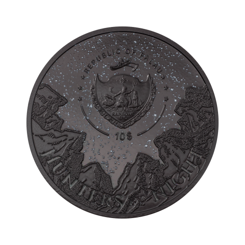 Thumbnail 2 troy ounce zilveren munt Arend uil - nacht jagers 2021 achterkant