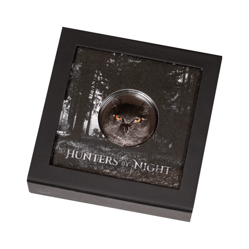 Thumbnail 2 troy ounce zilveren munt Arend uil - nacht jagers 2021 perspectief 3