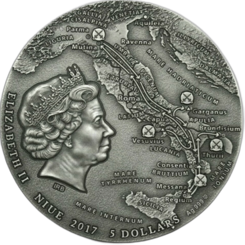 Thumbnail 2 Troy ounce silver Spartacus coin 2017 back