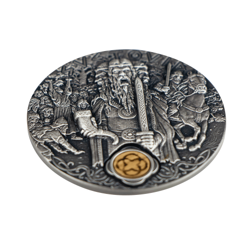 Thumbnail 2 Troy ounce zilveren Svetovid munt 2019 perspectief 1
