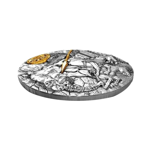 Thumbnail 2 Troy ounce silver Chariot coin 2019 Proof angle 1