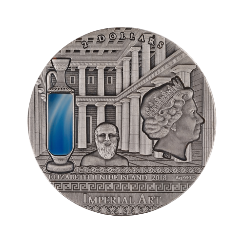 Thumbnail 2 Troy ounce zilveren Griekse Parthenon Tempel munt 2018 achterkant