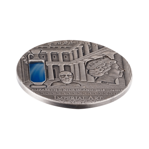 Thumbnail 2 Troy ounce zilveren Griekse Parthenon Tempel munt 2018 perspectief 1