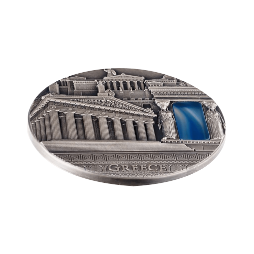 Thumbnail 2 Troy ounce zilveren Griekse Parthenon Tempel munt 2018 perspectief 2