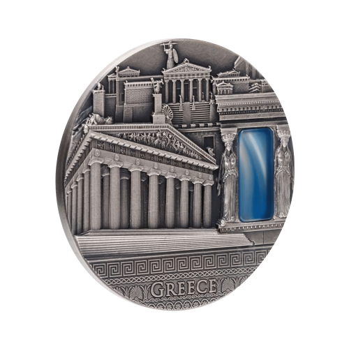 Thumbnail 2 Troy ounce zilveren Griekse Parthenon Tempel munt 2018 perspectief 3