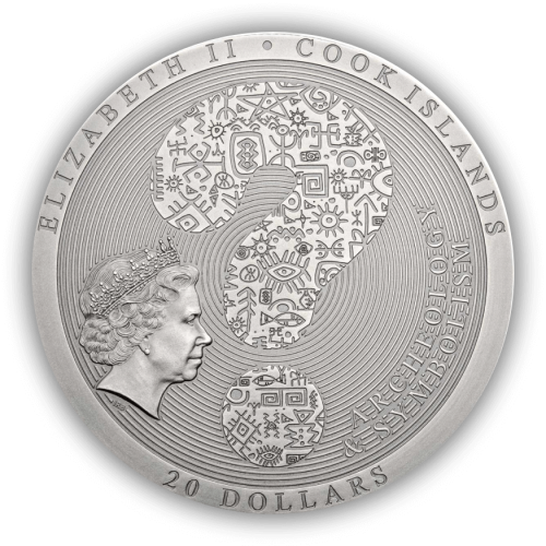 Thumbnail 3 Troy ounce zilveren de Azteekse kalendersteen munt 2018 achterkant