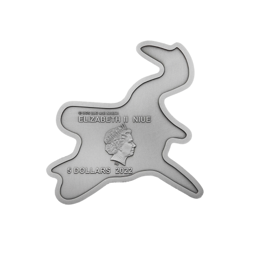 Thumbnail 2 troy ounce zilveren munt Jurassic World - Mosasaurus 2022 achterkant