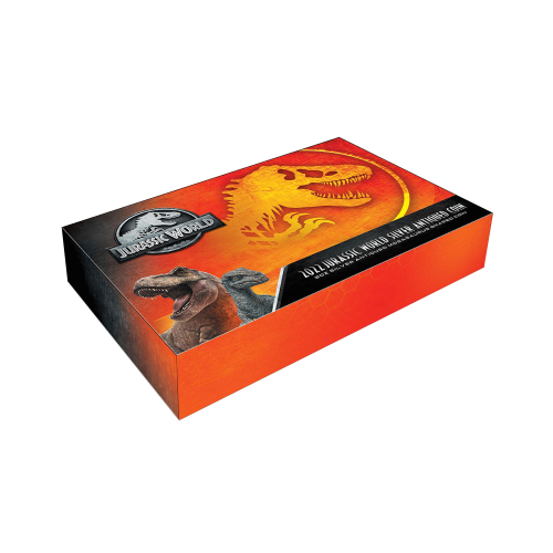 Thumbnail 2 troy ounce zilveren munt Jurassic World - Mosasaurus 2022 perspectief 2