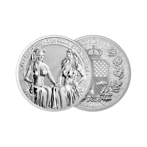 Thumbnail 1 oz Germania Silver Coin 2021 angle 1