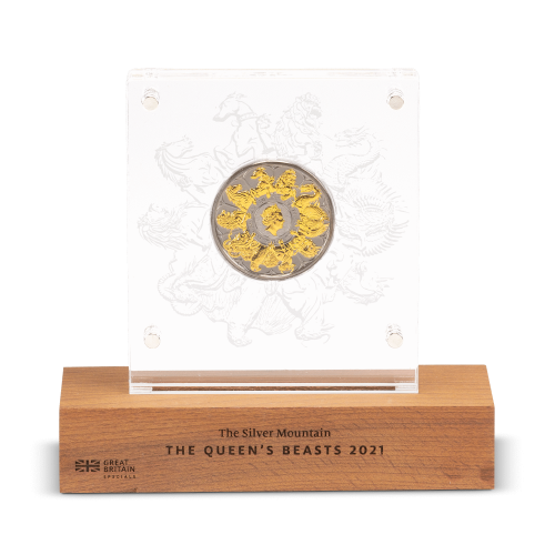 Thumbnail 2 oz Queens Beasts Silver Coin 2022 angle 2