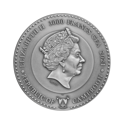 Thumbnail 3 troy ounce zilveren munt Jupiter 2021 - Antieke afwerking achterkant