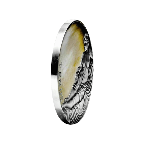 Thumbnail 3 troy ounce silver coin Venus 2021 - Antique finish angle 1