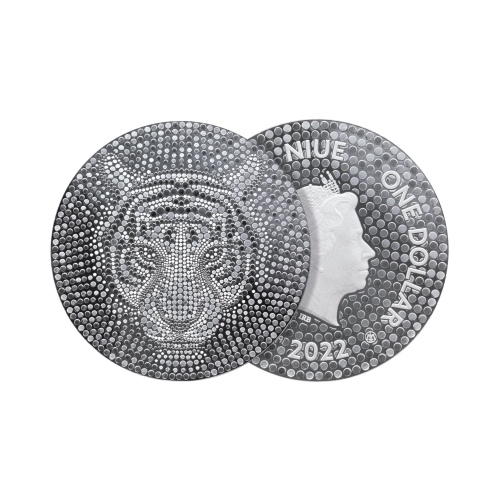 Thumbnail 1/2 troy ounce zilveren munt watertijger 2022 Prooflike perspectief 1