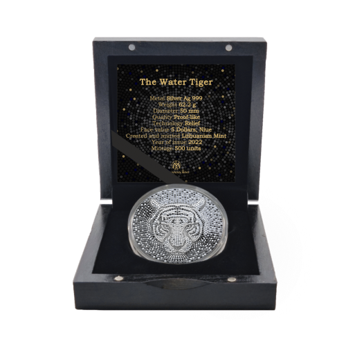 Thumbnail 2 troy ounce zilveren munt watertijger 2022 Prooflike perspectief 2