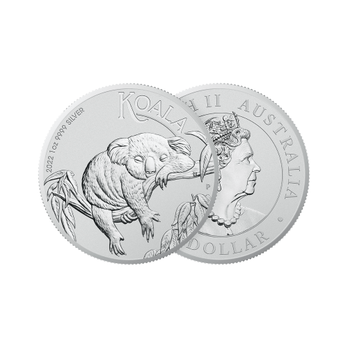 Thumbnail 1 oz Koala Zilveren Munt 2022 perspectief 1