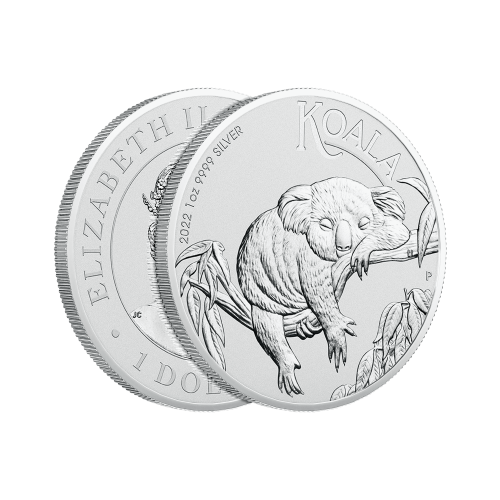 Thumbnail 1 oz Koala Zilveren Munt 2022 perspectief 2