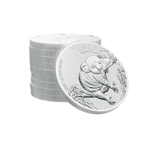 Thumbnail 1 oz Koala Zilveren Munt 2022 perspectief 3