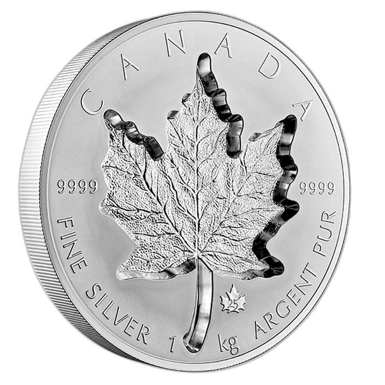 1 kilo Royal Canadian Mint Silver Coin 2021 back