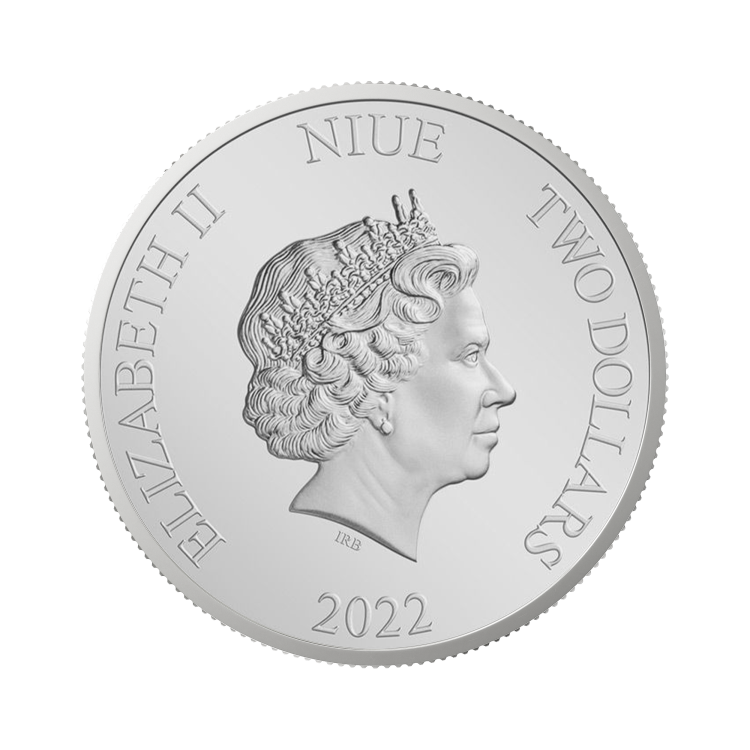 1 troy ounce zilveren munt Niue jaar van de tijger 2022 achterkant