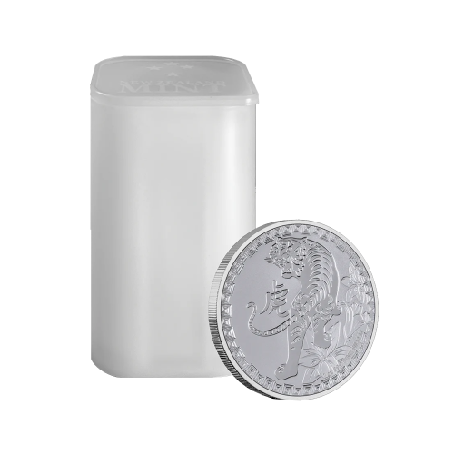 Thumbnail 1 troy ounce zilveren munt Niue jaar van de tijger 2022 perspectief 2