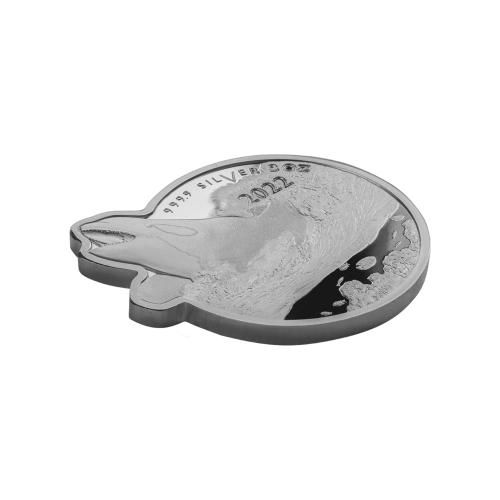 Thumbnail 2 troy ounce zilveren munt Orka 2022 perspectief 1