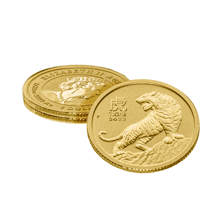 1/20 oz Lunar Gouden Munt 2022 perspectief 3
