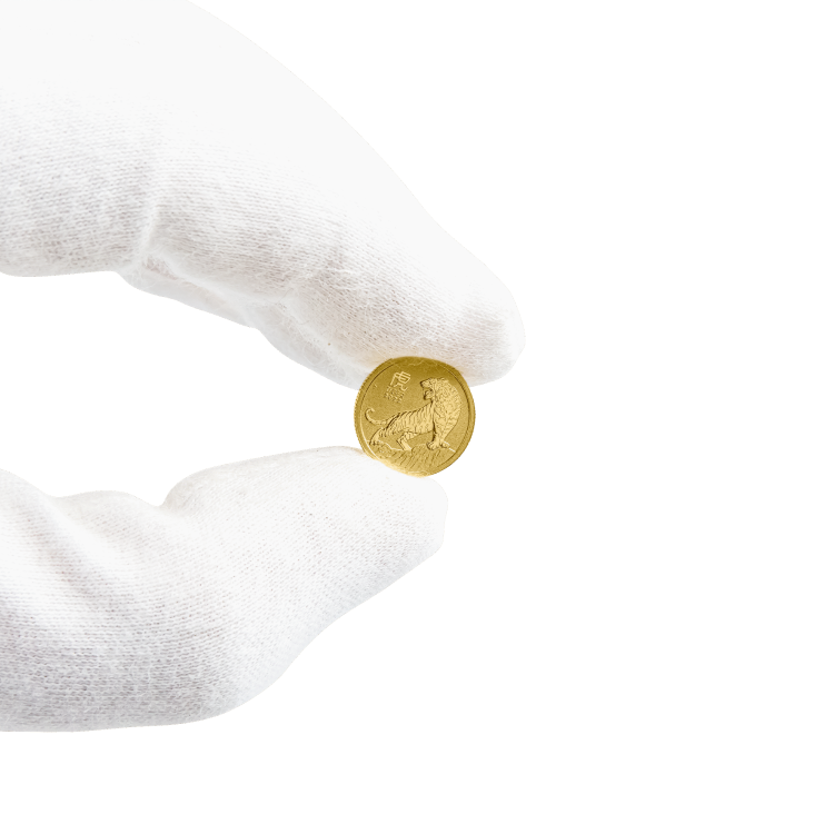 1/20 oz Lunar Gouden Munt 2022 perspectief 4