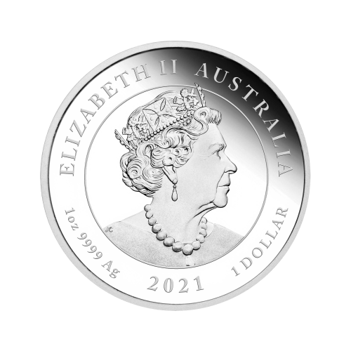 Thumbnail 1 troy ounce zilveren munt Happy Birthday 2022 Proof achterkant