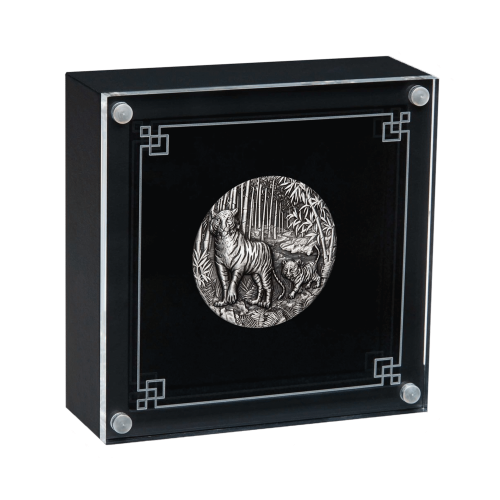 Thumbnail 2 oz Lunar Zilveren Munt 2022 perspectief 1
