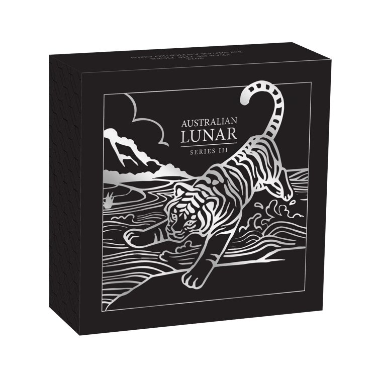 2 oz Lunar Zilveren Munt 2022 perspectief 2