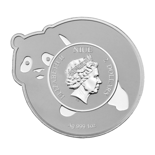 Thumbnail 1 troy ounce zilveren munt Panda "Laat zien wat je kunt" 2022 achterkant