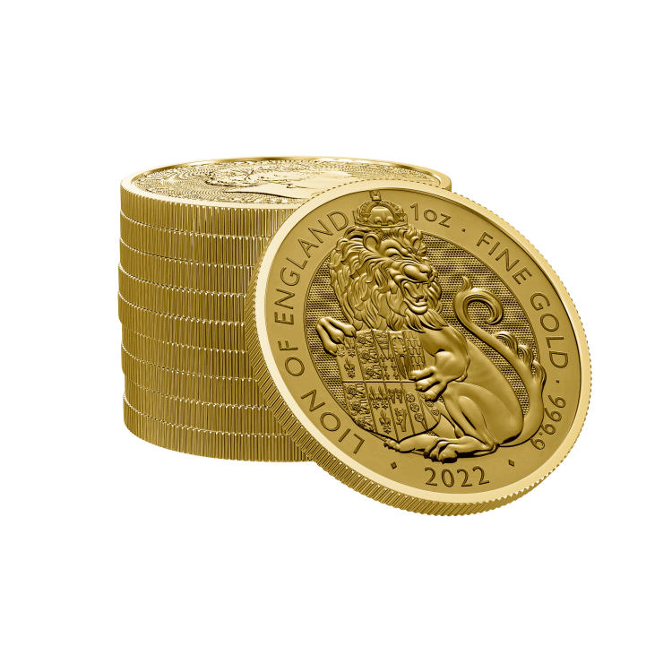 1 oz Tudor Beasts Gold Coin 2022 angle 2