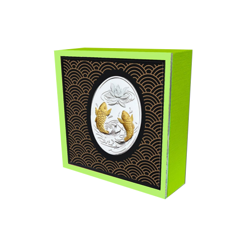 Thumbnail 1 troy ounce zilveren munt Prosperity Koi 2022 perspectief 2