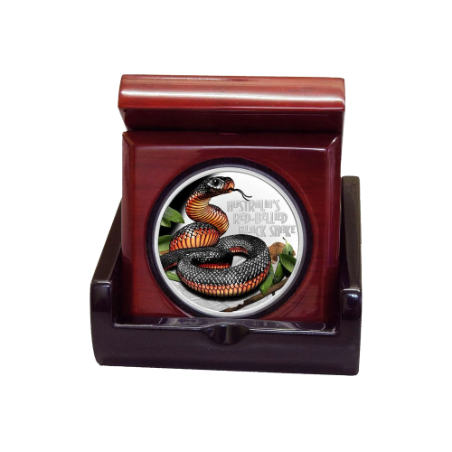 Thumbnail 1 troy ounce zilveren munt zwarte adder 2022 Proof perspectief 1