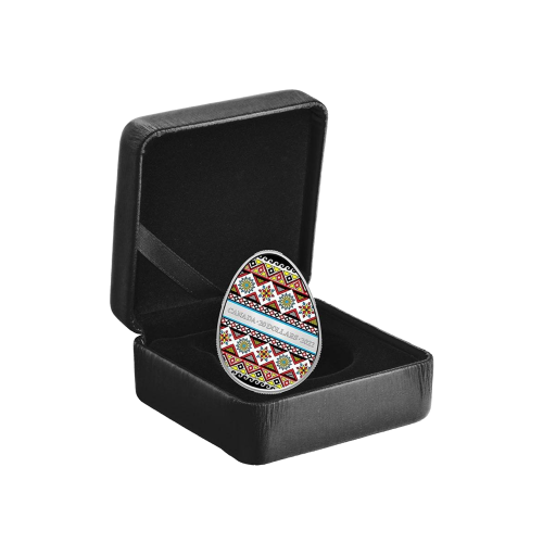 Thumbnail 1 Troy ounce zilveren munt Pysanka Ei 2022 Proof perspectief 2