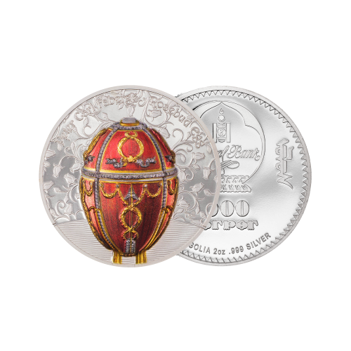 Thumbnail 2 troy ounce zilveren munt rozenknop 2022 Proof perspectief 1