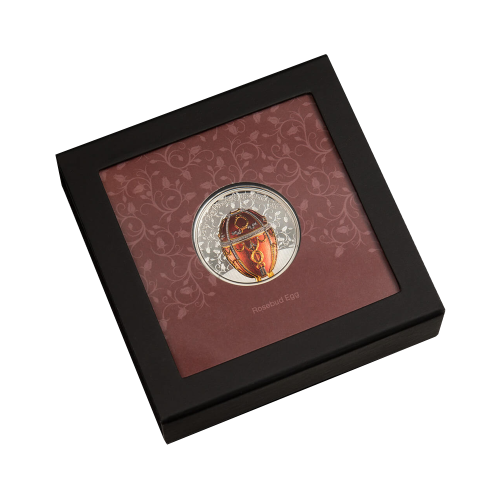 Thumbnail 2 troy ounce zilveren munt rozenknop 2022 Proof perspectief 2