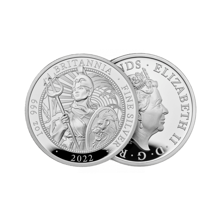 1 oz Royal Mint d'Argent 2022 angle 1