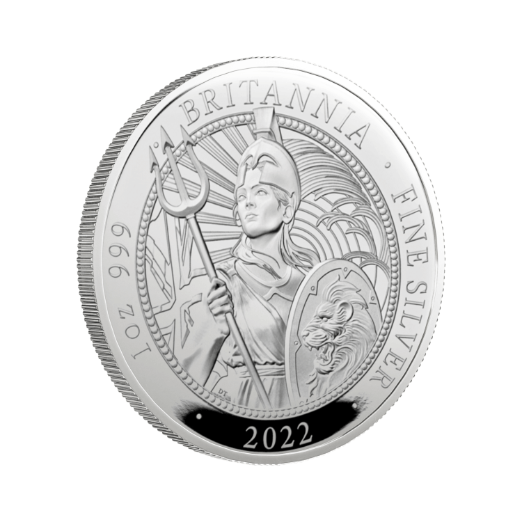 1 oz Royal Mint d'Argent 2022 angle 2