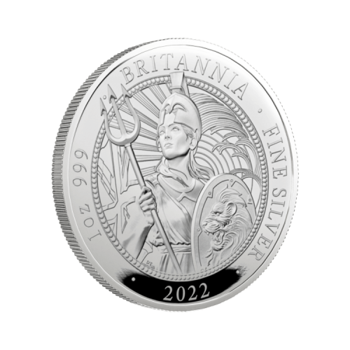 Thumbnail 1 oz Royal Mint d'Argent 2022 angle 2