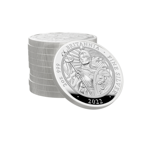 Thumbnail 2 oz Royal Mint Zilveren Munt 2022 perspectief 2