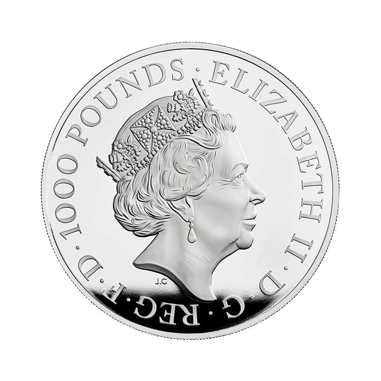 2 kilo Britannia Zilveren Munt 2022 achterkant