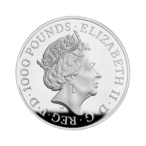 Thumbnail 2 kilo Britannia Zilveren Munt 2022 achterkant