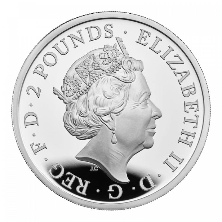6-delige zilveren Britannia set 2022 Proof perspectief 6