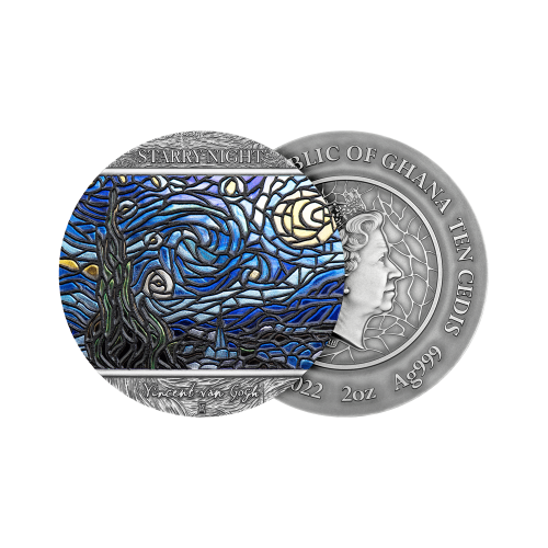 Thumbnail 2 oz Schilderijen Zilveren Munt 2022 perspectief 1