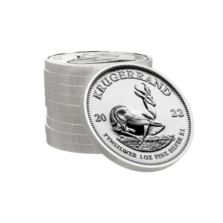1 oz Krugerrand Proof Zilveren Munt 2022 perspectief 1